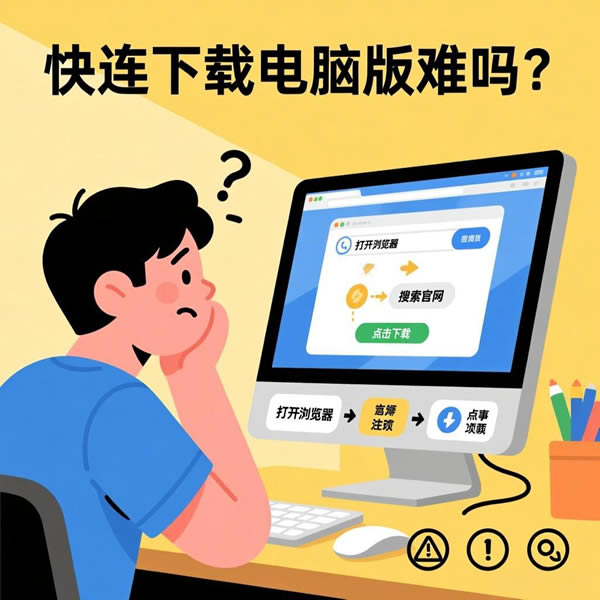 快连下载电脑版难吗？有哪些下载注意事项？